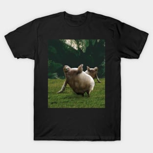 Cute Funny Fat Sloth, Forest T-Shirt